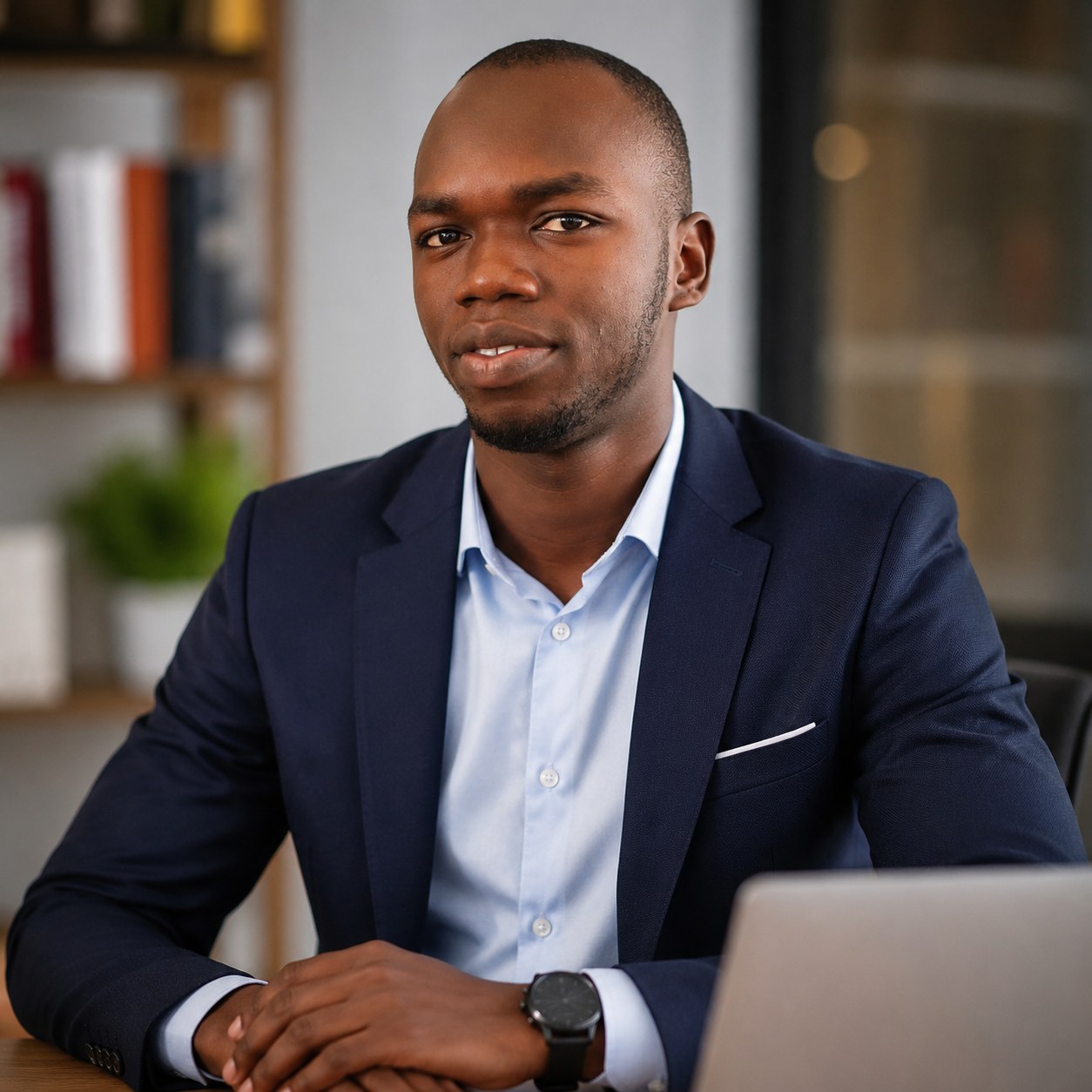 Portrait de Judeferry SOSSOU à son bureau